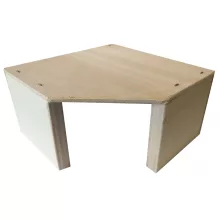 Rágcsáló Ház hörcsögnek sarok lapostetős 14x14xh7,5cm
