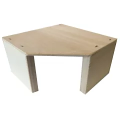 Rágcsáló Ház hörcsögnek sarok lapostetős 14x14xh7,5cm