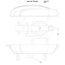 Sera Air 110 Plus akvárium légpumpa