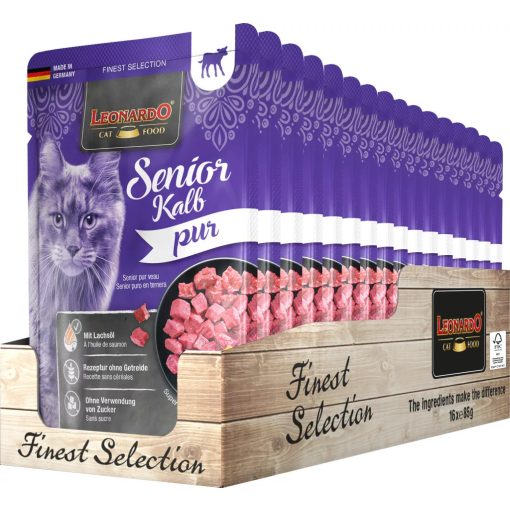 Leonardo Senior szín borjúhús 85g konzerv macskaeledel