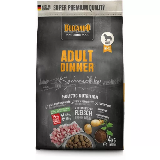Belcando Adult Dinner friss hússal 4kg száraz kutyatáp
