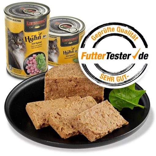 Leonardo csirkehús spenóttal 6x400g konzerv macskaeledel