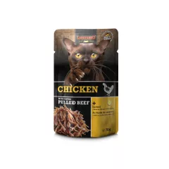 Leonardo csirke+extra tépett marhahússal 70g macskatáp