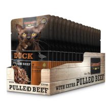 Leonardo kacsa+extra tépett marhahússal 70g macskatáp