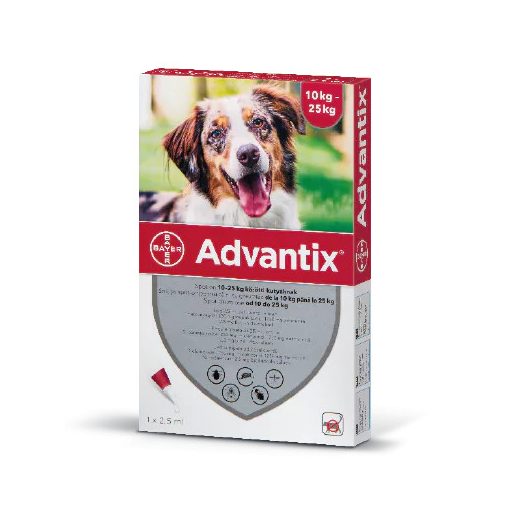 Advantix spot on 10-25kg közötti kutyáknak 4 x 2,5ml