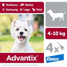Advantix spot on 4-10kg közötti kutyáknak 4 x 1ml