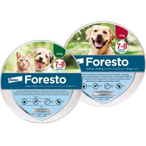 Foresto Kullancs és Bolhanyakörv macskának-8kg alatti kutya