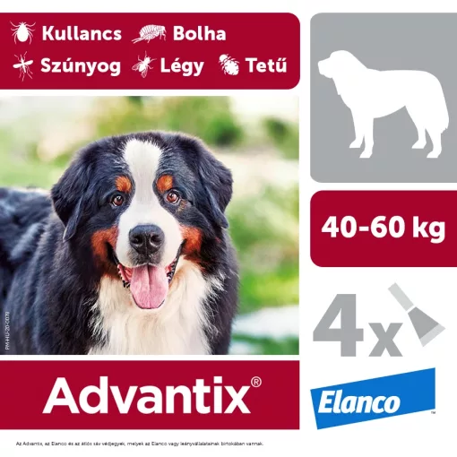 Advantix spot on 40-60kg közötti kutyáknak 4 x 6ml