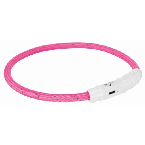 Trixie Safer Life Világító nyakörv Tölthető 35cm Pink