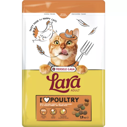 Lara Adult with Turkey-Chicken  12,5kg száraz  macskatáp