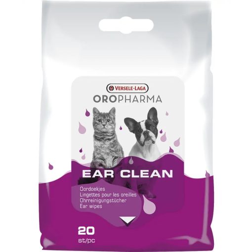 Oropharma Ear Clean Cat & Dog 20db - Nedves fül törlőkendő