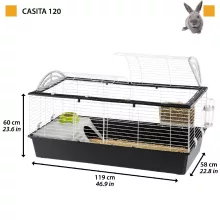 Ferplast Casita 120 nyúlketrec - fekete