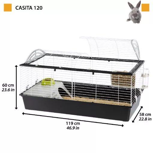 Ferplast Casita 120 nyúlketrec - fekete