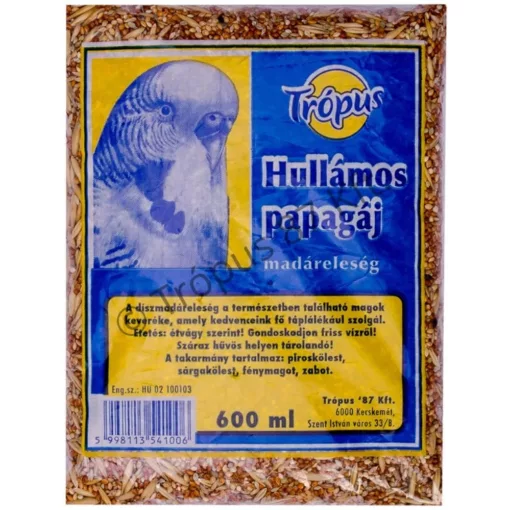 Trópus Hullámospapagáj Madár Eledel 600ml Fóliás