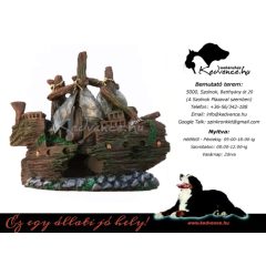 Kalózhajó 22cm akvárium dekoráció OY849