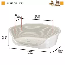 Ferplast Siesta Deluxe 2 Szürke Műanyag Fekhely