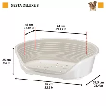 Ferplast Siesta Deluxe 8 Szürke Műanyag Fekhely