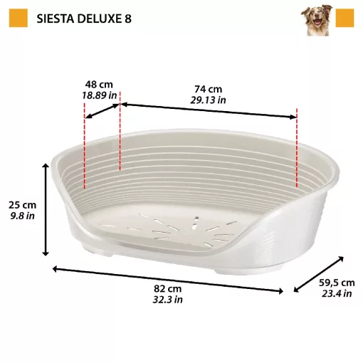 Ferplast Siesta Deluxe 8 Szürke Műanyag Fekhely