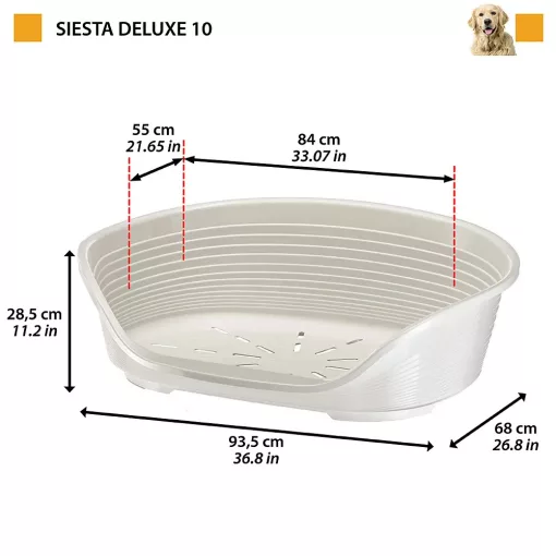 Ferplast Siesta Deluxe 10 Fekete Műanyag Fekhely