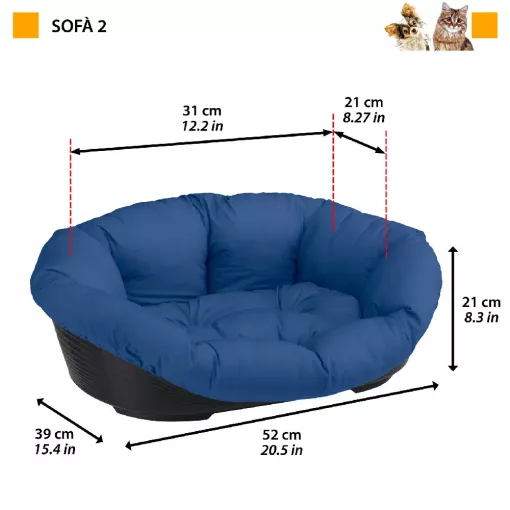 Ferplast SOFA 2 kutyafekhely kék