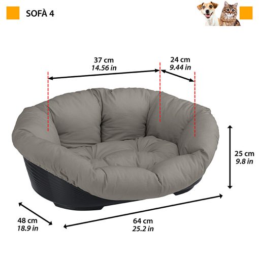 Ferplast SOFA 4 kutyafekhely szürke