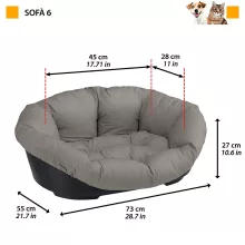 Ferplast SOFA 6 kutyafekhely szürke