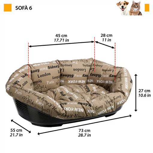 Ferplast SOFA 6 kutyafekhely cities