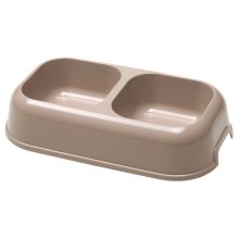 Ferplast Party 18 Dupla műanyag tál 2x0,6liter - barna