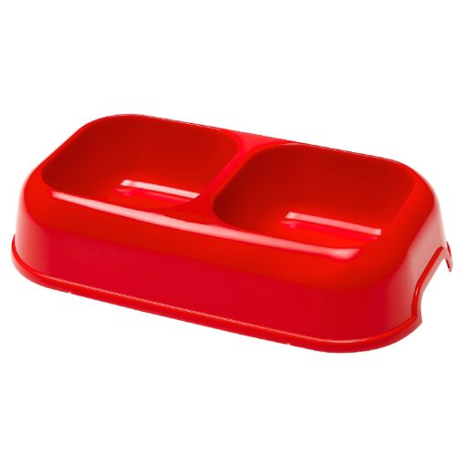 Ferplast Party 18 Dupla műanyag tál 2x0,6liter - barna