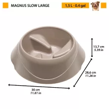 Ferplast Magnus Slow Large habzsolás gátló kutyatál - barna