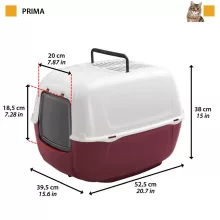 Ferplast Prima Macska WC szénfilteres - bordó