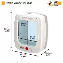 Ferplast Swing Microchip Large kutyaajtó-Macskaajtó Barna