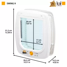 Ferplast Swing 9 kutyaajtó-Macskaajtó Barna
