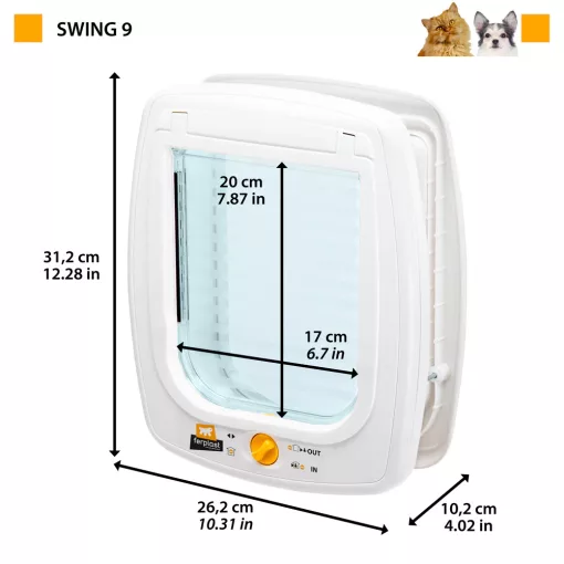 Ferplast Swing 9 kutyaajtó-Macskaajtó Barna