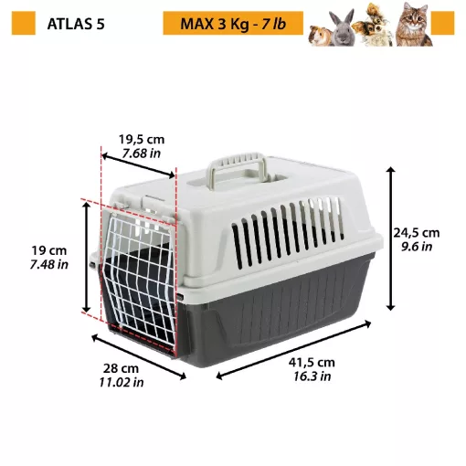 Ferplast Atlas 5 Puppy kisállatszállító box - kék