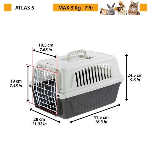 Ferplast Atlas 5 Puppy kisállatszállító box - rózsaszín