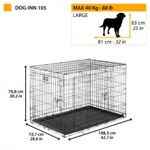 Ferplast DOG-INN 105 mobil fém ketrec kutyának