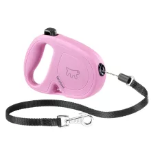 Ferplast Flippy ONE S Pink zsinóros automata póráz 4,5M/12kg