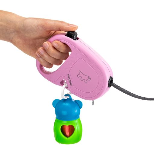 Ferplast Flippy ONE S Pink szalagos automata póráz 4M/15kg