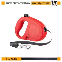 Ferplast Flippy ONE M Fekete szalagos automata póráz 5M/25kg