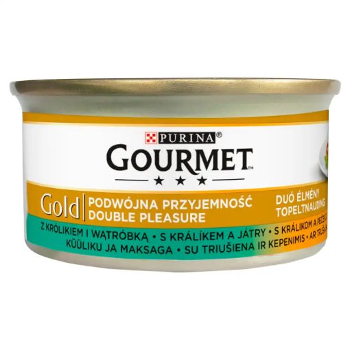 Gourmet Gold Nyúl+máj nedves macskatáp 85g