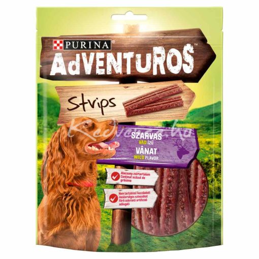 Purina Adventuros Strips-Szarvashús Ízű Lapok 90 g