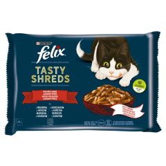   Felix Shreds Házias válogatás szószban macskaeledel 4x80g