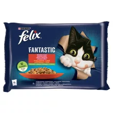 Felix Házias válogatás csirke/marha aszpikban macskatáp 4x85g