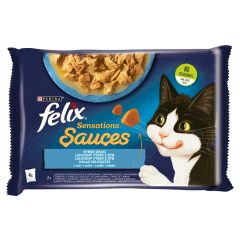   Felix Sensations Halas válogatás szószban macskatáp 4x85g