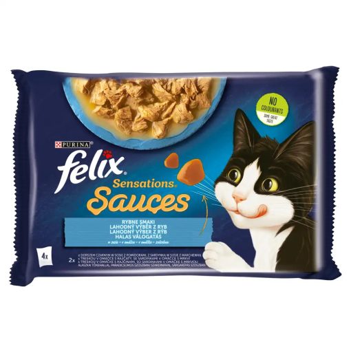 Felix Sensations Halas válogatás szószban macskatáp 4x85g