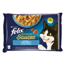 Felix Sensations Halas válogatás szószban macskatáp 4x85g