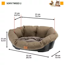 Ferplast SOFA 2 kutyafekhely Tweed barna