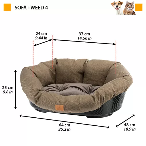 Ferplast SOFA 2 kutyafekhely Tweed barna