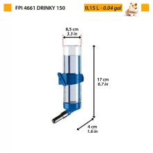 Ferplast Drinky 150ml önitató műanyag tartóval - kék